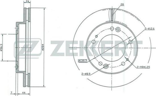 Zekkert BS-5191 - Brake Disc autospares.lv