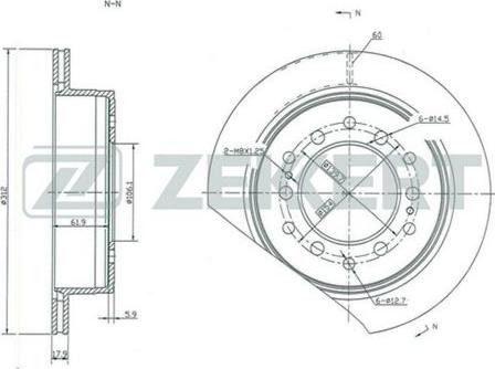 Zekkert BS-5145 - Brake Disc autospares.lv