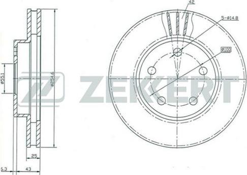 Zekkert BS-5146 - Brake Disc autospares.lv