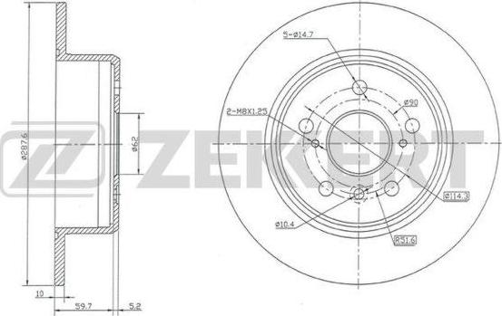 Zekkert BS-5143 - Brake Disc autospares.lv