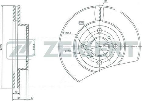 Zekkert BS-5147 - Brake Disc autospares.lv