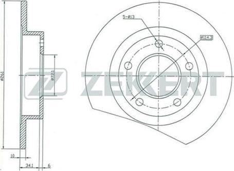 Zekkert BS-5150 - Brake Disc autospares.lv