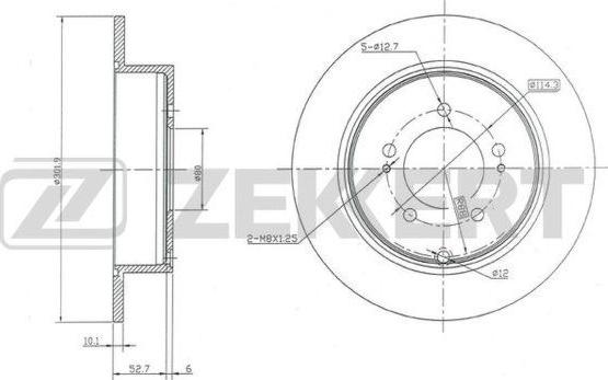 Zekkert BS-5158 - Brake Disc autospares.lv