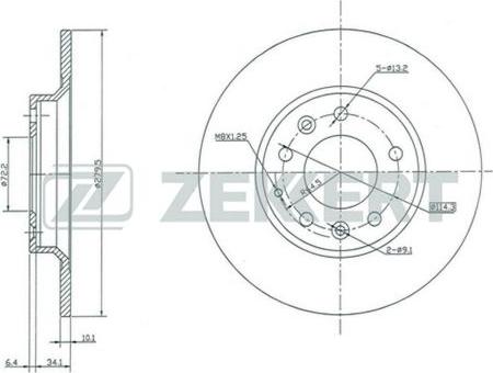 Zekkert BS-5161 - Brake Disc autospares.lv