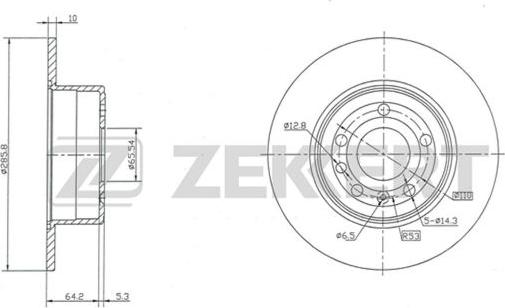 Zekkert BS-5163 - Brake Disc autospares.lv