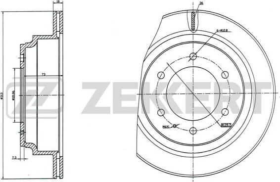 Zekkert BS-5103 - Brake Disc autospares.lv