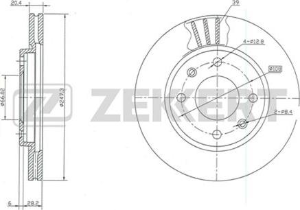 Zekkert BS-5115 - Brake Disc autospares.lv