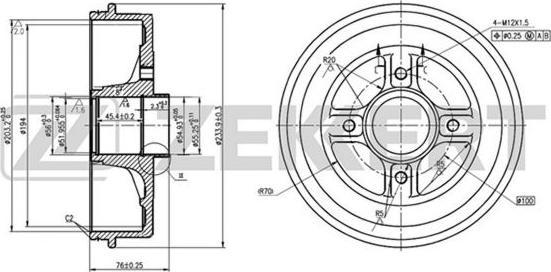 Zekkert BS-5110 - Brake Drum autospares.lv