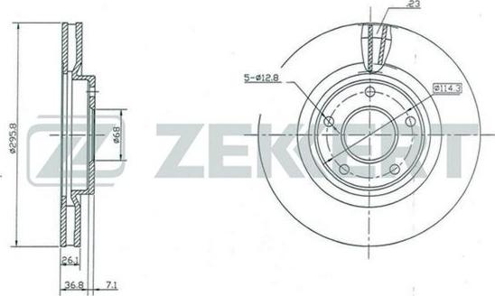 Zekkert BS-5183 - Brake Disc autospares.lv