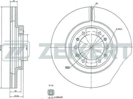 Zekkert BS-5134 - Brake Disc autospares.lv