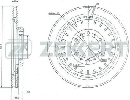 Zekkert BS-5138 - Brake Disc autospares.lv