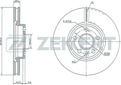 Zekkert BS-5125 - Brake Disc autospares.lv