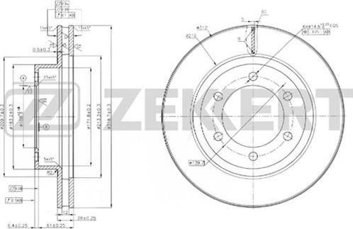 Zekkert BS-5894 - Brake Disc autospares.lv