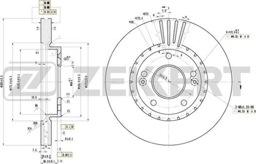 Zekkert BS5893 - Brake Disc autospares.lv