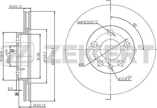 CAR 562033J - Brake Disc autospares.lv