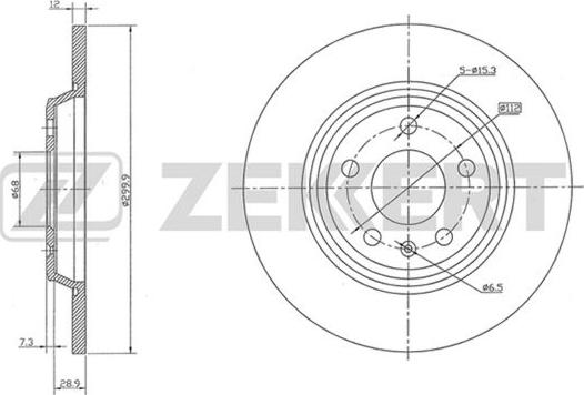 Zekkert BS-5842 - Brake Disc autospares.lv