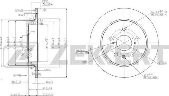 Zekkert BS-5854 - Brake Disc autospares.lv