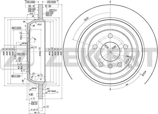 Zekkert BS-5851 - Brake Disc autospares.lv