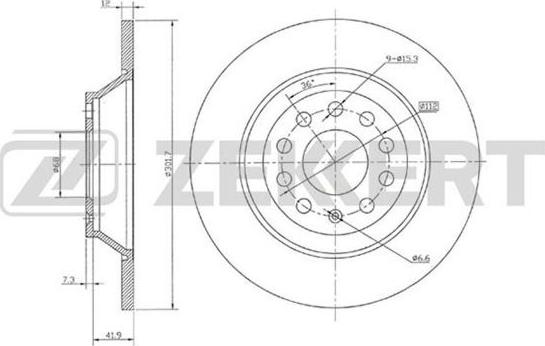 Zekkert BS-5864 - Brake Disc autospares.lv