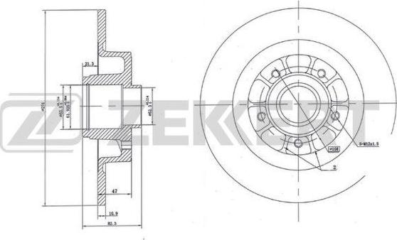 Zekkert BS-5862 - Brake Disc autospares.lv