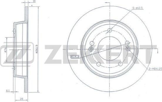 Zekkert BS-5800 - Brake Disc autospares.lv