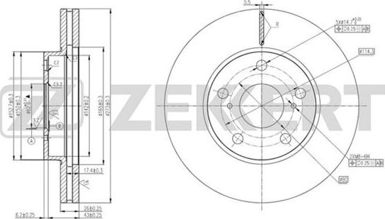 Zekkert BS-5801 - Brake Disc autospares.lv