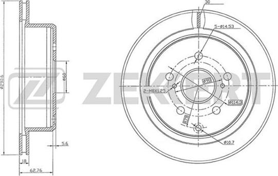 Zekkert BS-5803 - Brake Disc autospares.lv