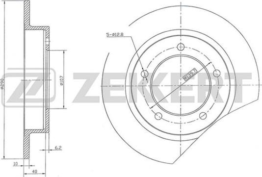 Zekkert BS-5813 - Brake Disc autospares.lv