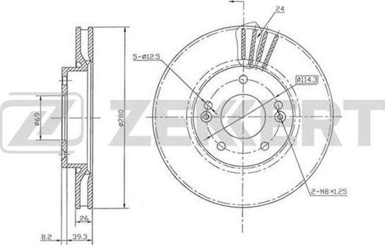 Zekkert BS5882 - Brake Disc autospares.lv