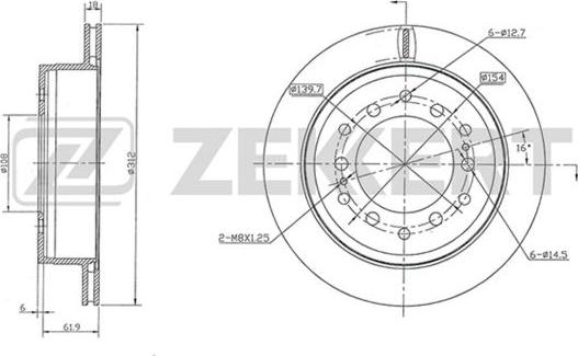 Zekkert BS-5826 - Brake Disc autospares.lv