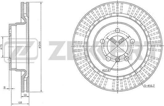 Zekkert BS-5821 - Brake Disc autospares.lv