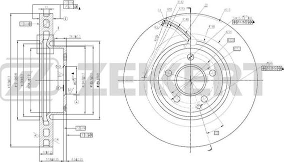 Zekkert BS-5879 - Brake Disc autospares.lv