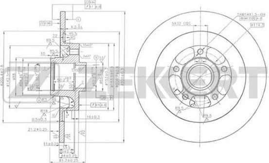 Zekkert BS-5870 - Brake Disc autospares.lv