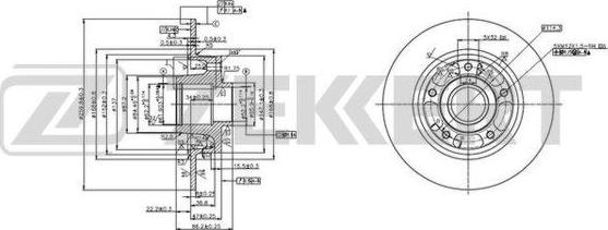 Zekkert BS-5878 - Brake Disc autospares.lv