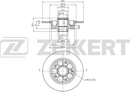 Zekkert BS-5877BZ - Brake Disc autospares.lv