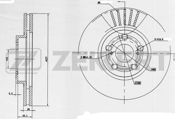 Zekkert BS-5397 - Brake Disc autospares.lv