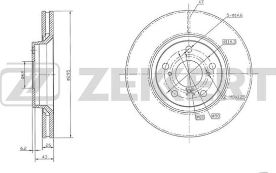 Zekkert BS-5340 - Brake Disc autospares.lv