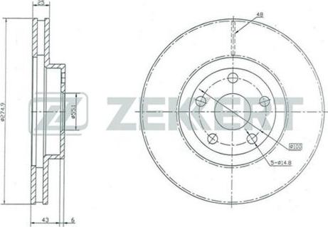 Zekkert BS-5341 - Brake Disc autospares.lv