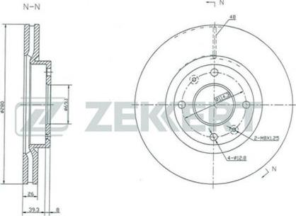 Zekkert BS-5358 - Brake Disc autospares.lv