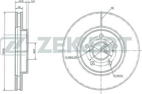 Zekkert BS-5352 - Brake Disc autospares.lv