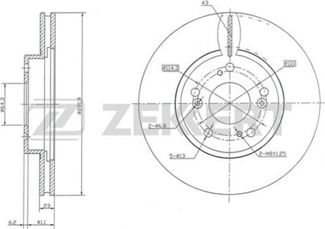 Zekkert BS-5366 - Brake Disc autospares.lv