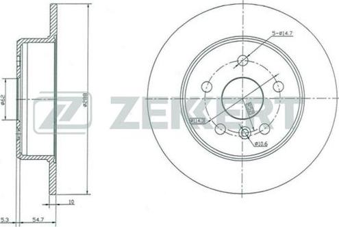 Zekkert BS-5367 - Brake Disc autospares.lv