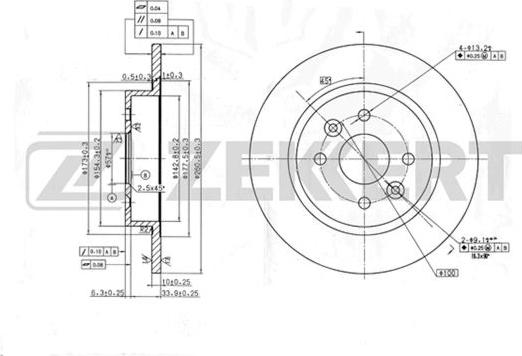 Zekkert BS-5300 - Brake Disc autospares.lv