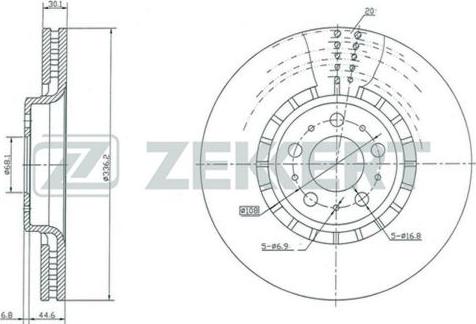 Zekkert BS-5302 - Brake Disc autospares.lv