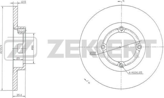 Zekkert BS-5310 - Brake Disc autospares.lv