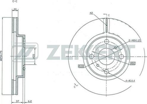 Zekkert BS-5318 - Brake Disc autospares.lv