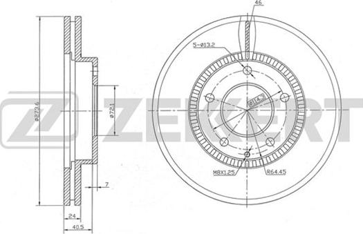 Zekkert BS-5313 - Brake Disc autospares.lv