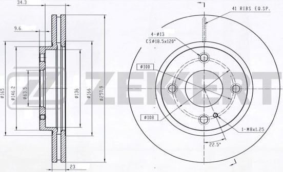 Zekkert BS-5312 - Brake Disc autospares.lv