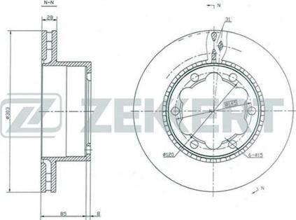 Zekkert BS-5388 - Brake Disc autospares.lv