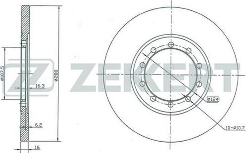 Zekkert BS-5330 - Brake Disc autospares.lv